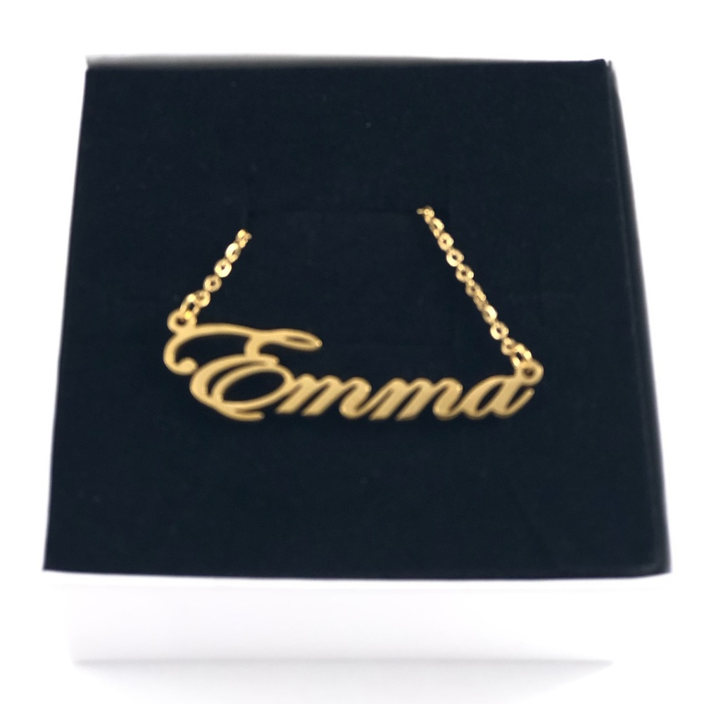 14K Gold Plated Name Necklace - Emma